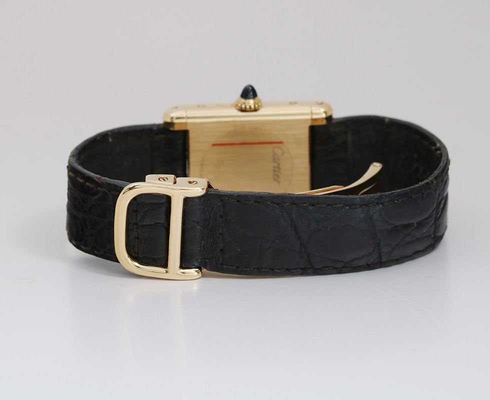 Back Of 1970's Cartier Tank Louis Gold Ladies Ref. 78087