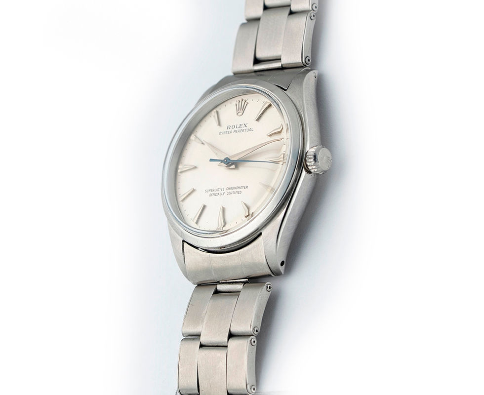 Rolex Oyster Perpetual Stainless Steel Wrist Watch Ref. 1002 Circa 1960
