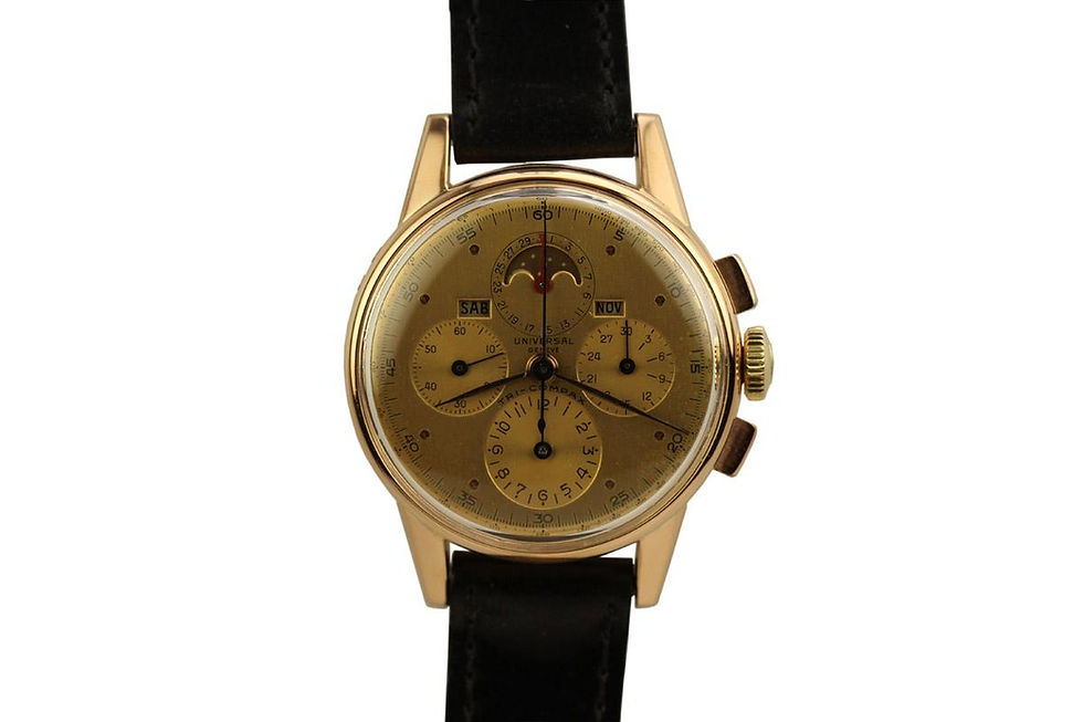 1950's Rose Gold Universal Geneve Tri-Compax Ref. 12253