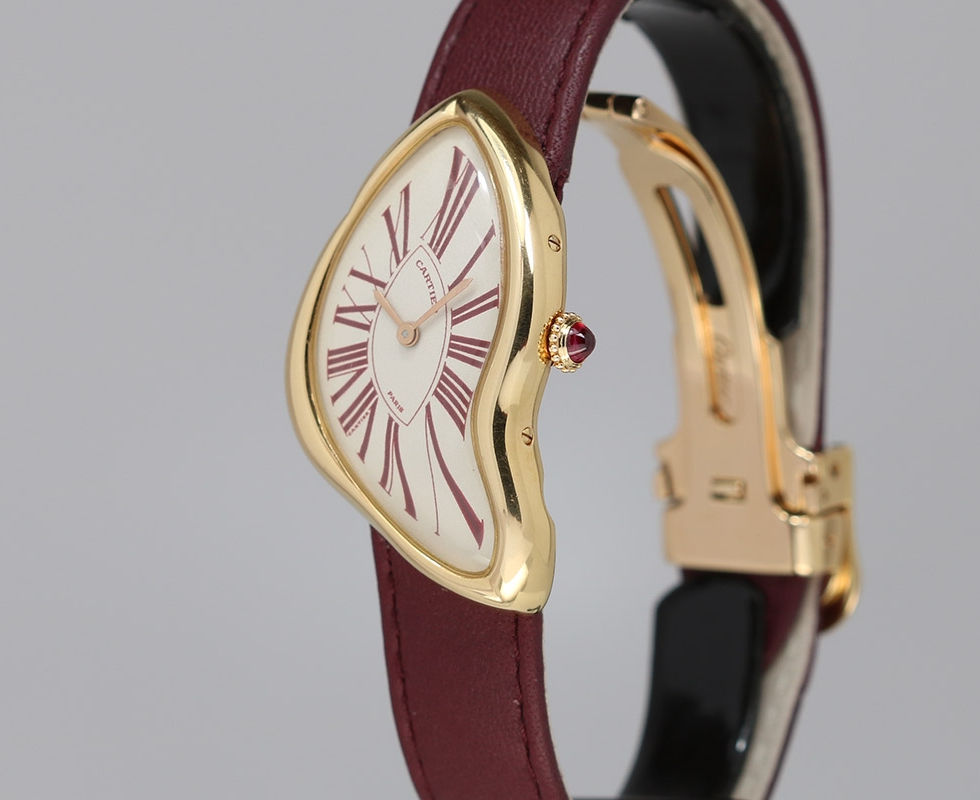 1994 Cartier Crash Pink Gold Limited Edition Wrist Watch Of 40 Pieces For The Hong Kong Market Crown Side