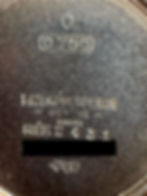 Inner case back showing hallmarks and Patek Philippe watch reference number