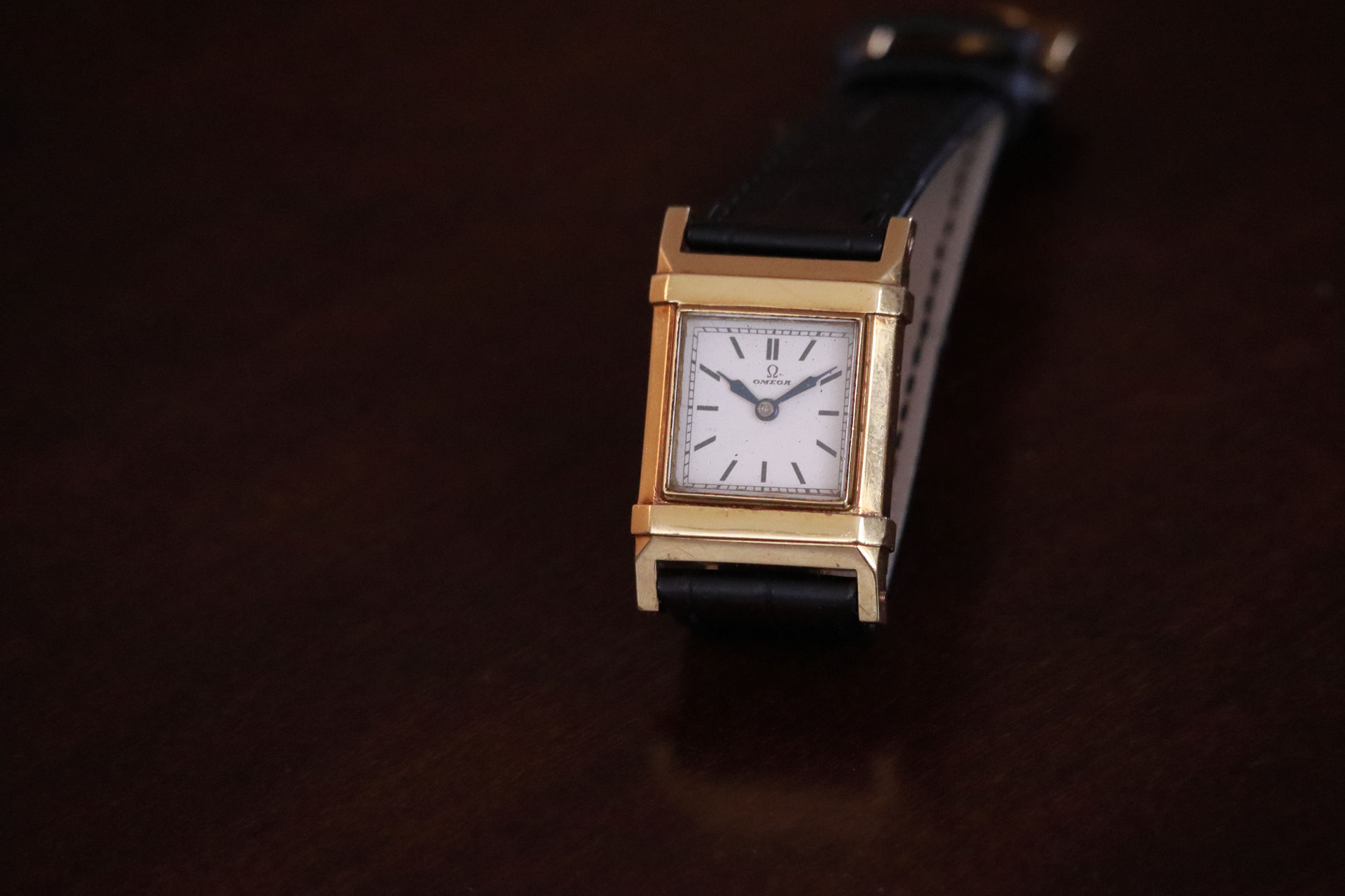 1930's Gold Omega Marine Wrist Watch