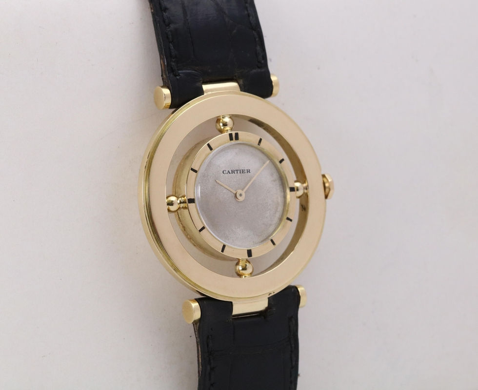 Vintage 18kt Yellow Gold Cartier watch known as “The Helm”.