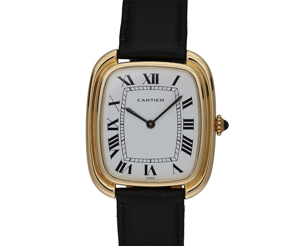 1970's Cartier Paris Ellipse Gold Wrist Watch