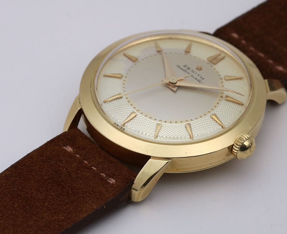 1950's Zenith 18k Yellow Gold Automatic Bumper Watch