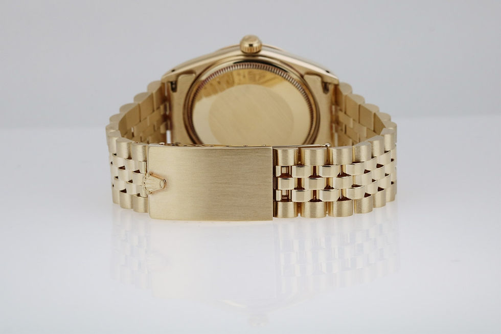 Back Of 1987 Rolex 14kt Yellow Gold Date Ref. 15037