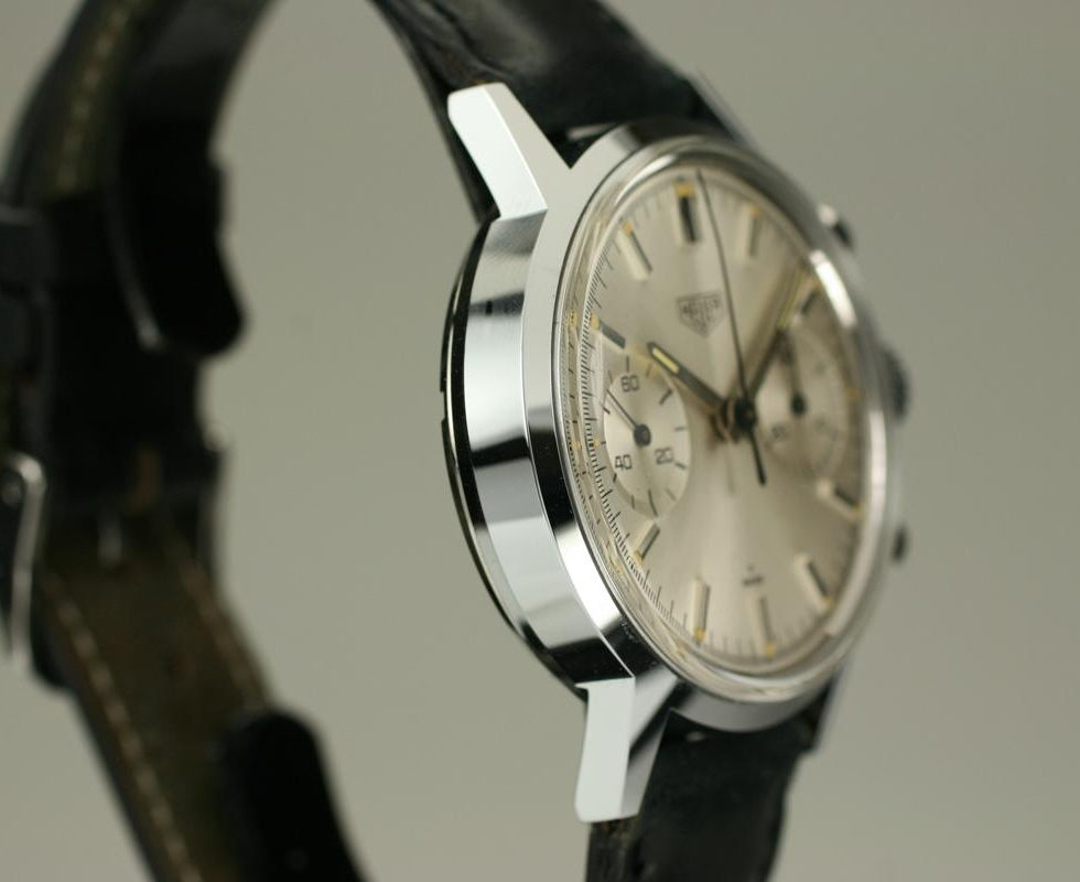 1960's Heuer Chronograph Ref 3641 Side