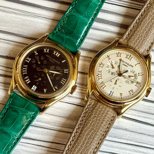 Two Patek Philippe Ref. 5035 Annual Calendar wrist watches side by side