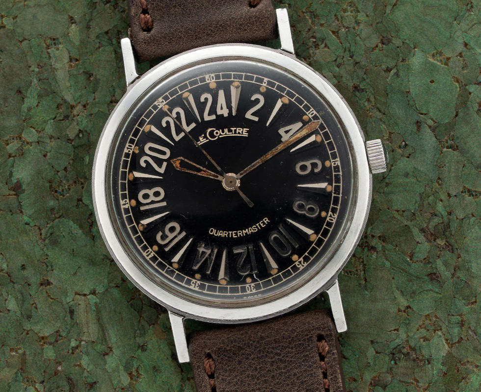 1958 LeCoultre Quartermaster Stainless Steel Vintage Wristwatch Ref. 18038