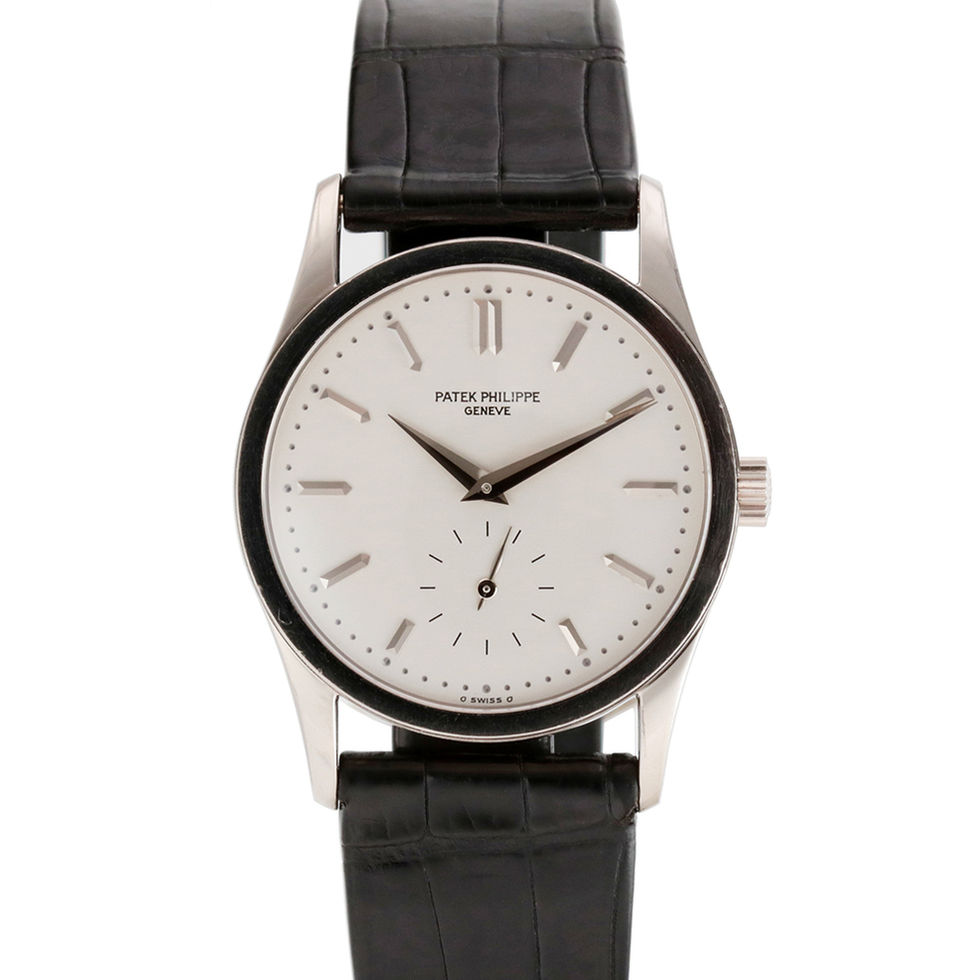 1995 Patek Philippe Calatrava 18K White Gold Wrist Watch Ref. 3796G