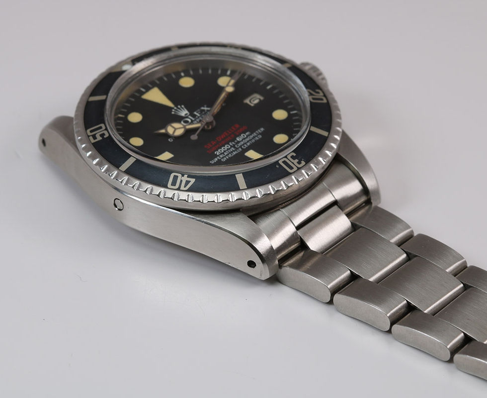 1974 Rolex Double Red Sea-Dweller Stainless Steel Wrist Watch Ref. 1665