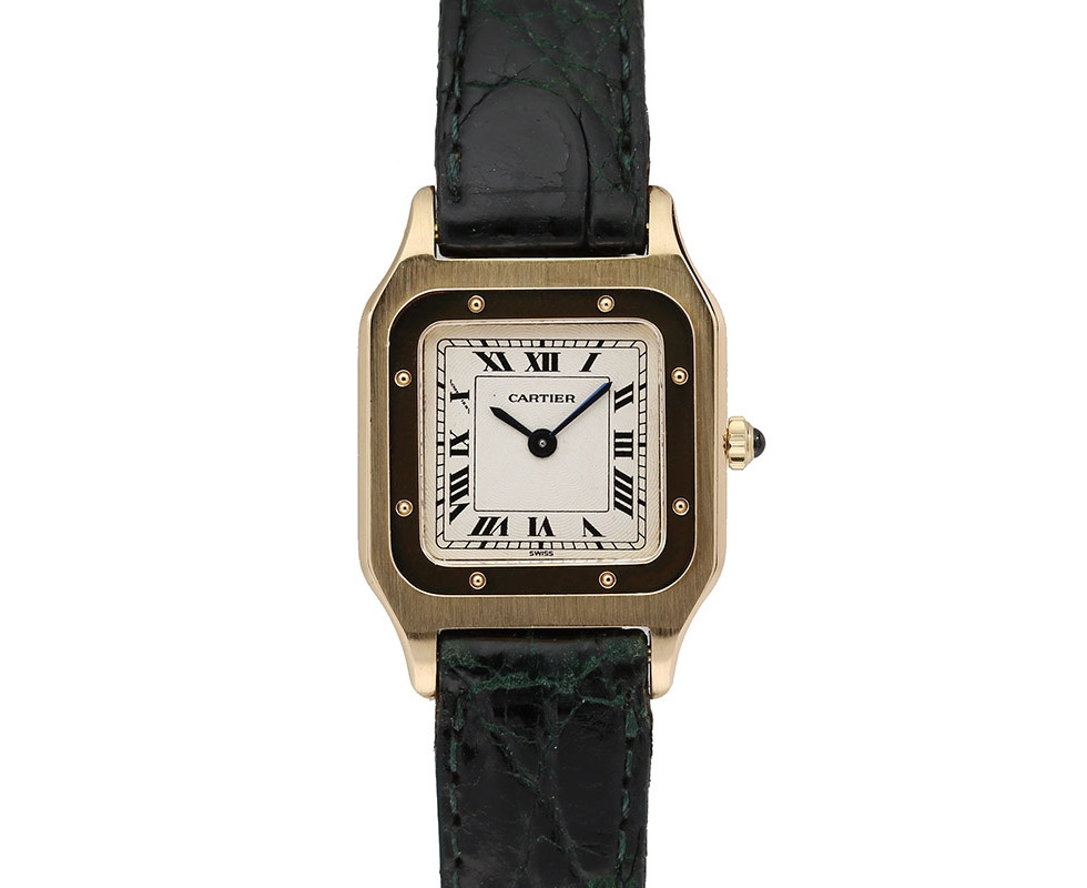 1994 Cartier Ladies Santos Dumont Gold Wrist Watch