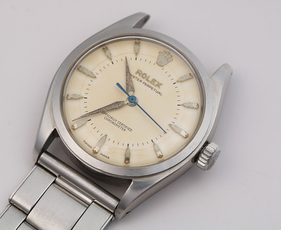 1952 Rolex Oyster Perpetual Stainless Steel Wrist Watch Ref. 6084