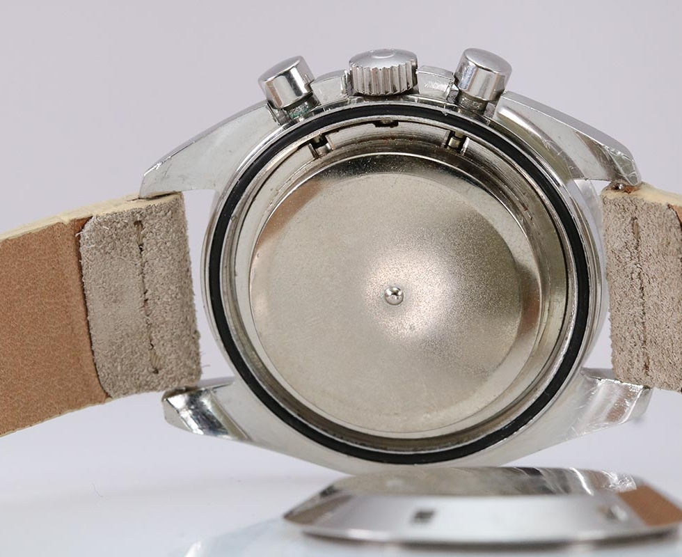 Inner Dust Cover Of 1969 Omega Speedy Ref 145022-69 w/ Rare 220 Bezel