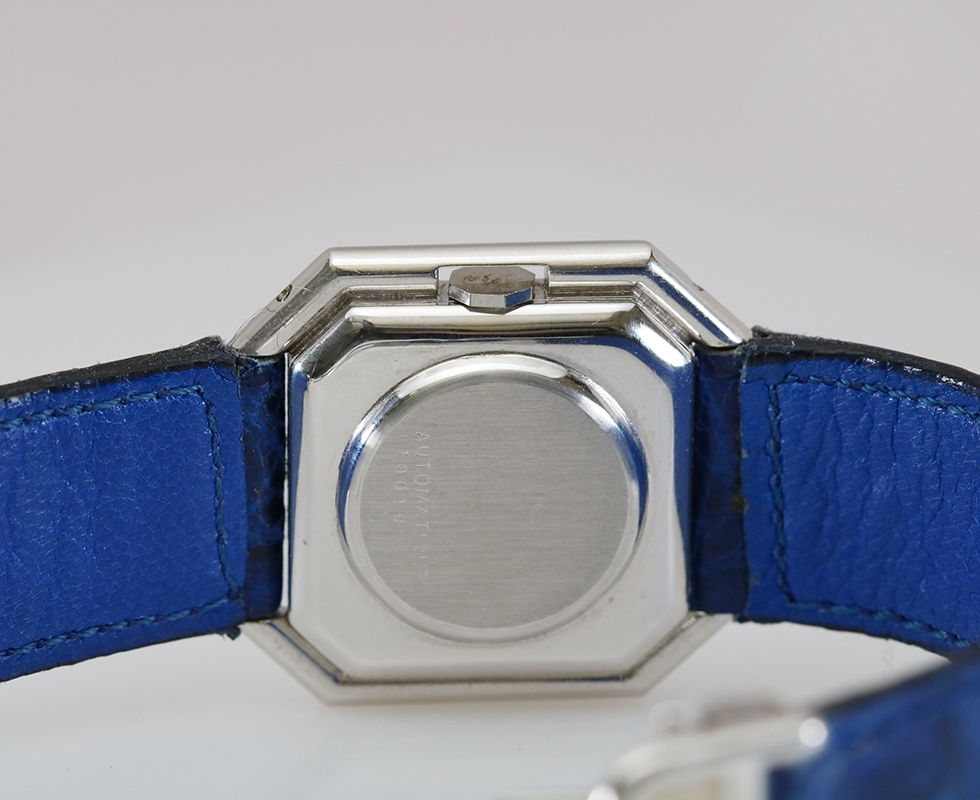 1970's Cartier Paris Ceinture Large Automatic White Gold Wrist Watch Case Back
