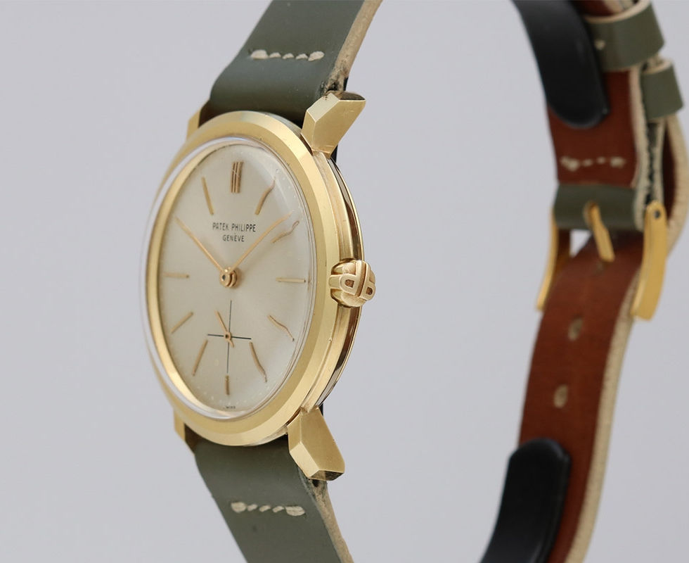 1963 Patek Philippe Calatrava 18K Yellow Gold Wrist Watch Ref. 3440