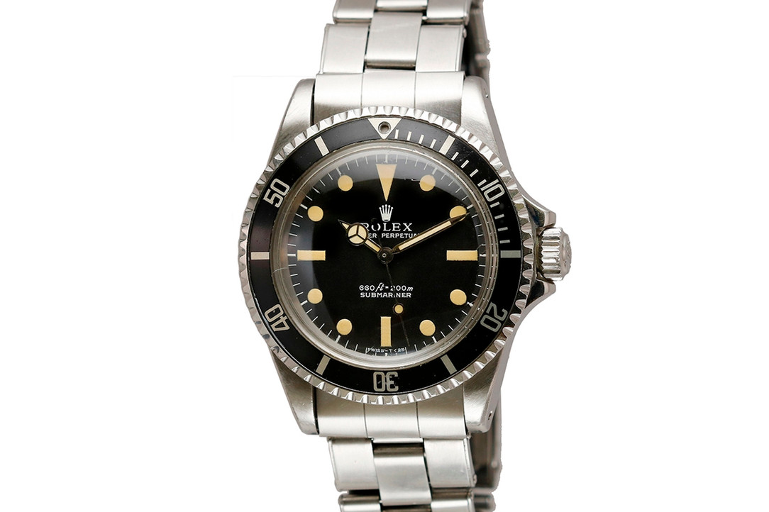 1970 Rolex Submariner Stainless Steel Wrist Watch Ref. 5513
