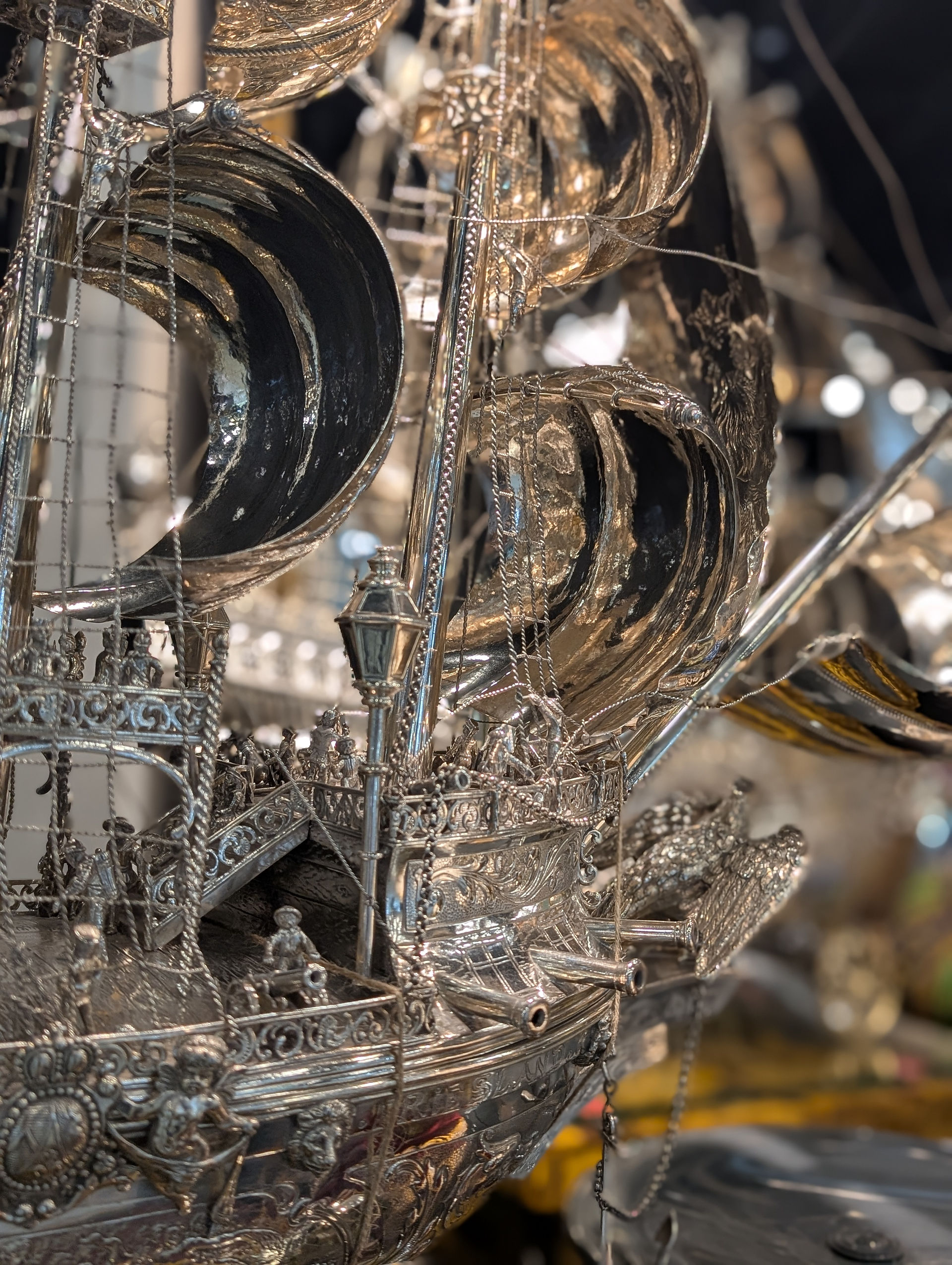 Incredible objects discovered around the Original Miami Beach Antique Show - model ship sculpture