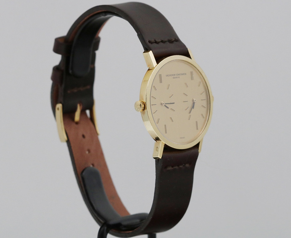 1990's Yellow Gold Vacheron Constantin Patrimony Dual-Time Wrist Watch