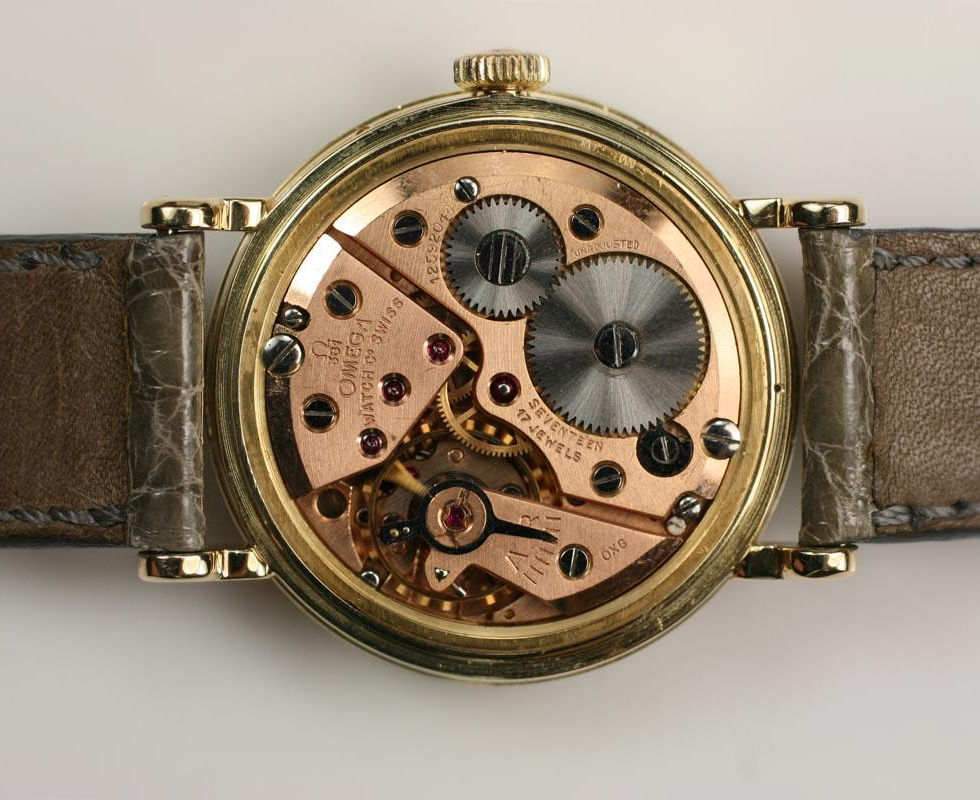 Cal. 381 Movement In Omega 14K Gold Triple Date Moon-Phase Ref. 2473