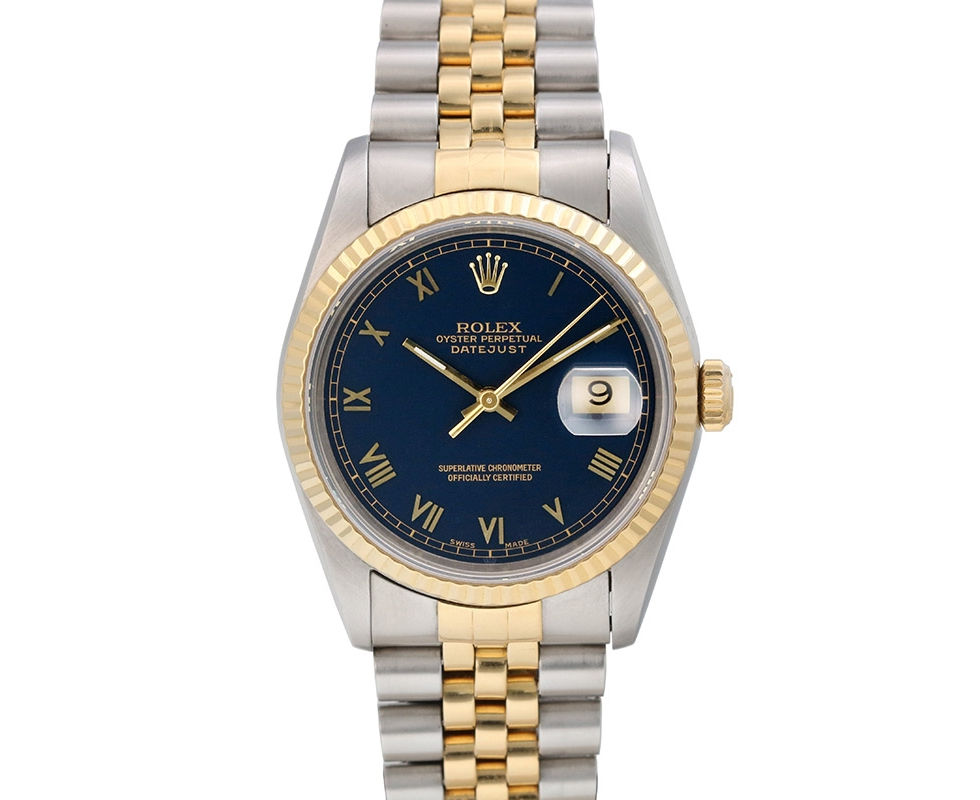 1995 Rolex Two-Tone Datejust Wrist Watch Ref. 16233
