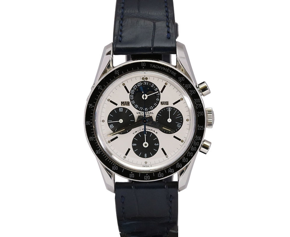 1960's Universal Genève Vintage Tri Compax Wrist Watch Ref 881101/01