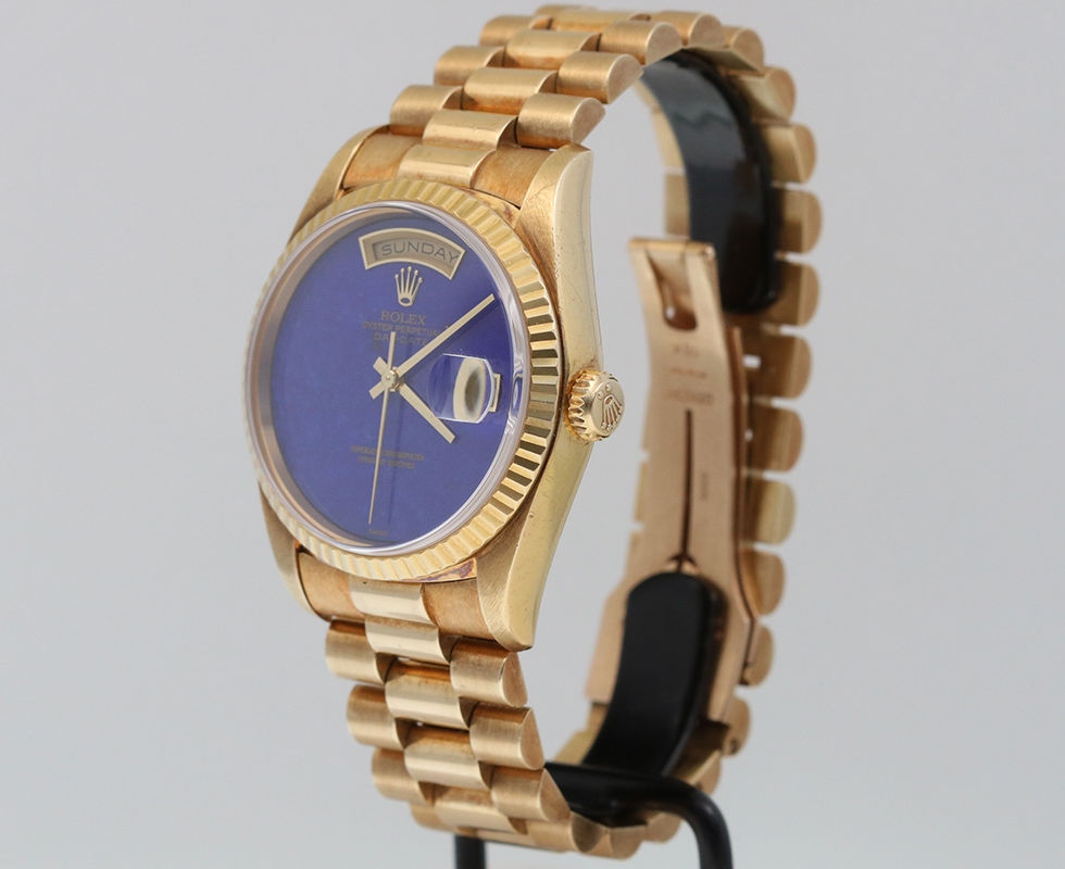 1998 Rolex Lapis Lazuli Dial Gold Day-Date Ref. 18238