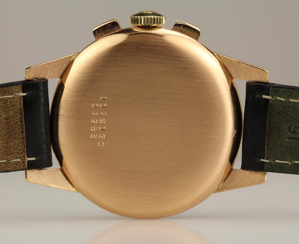Case Back Of 1950's Rose Gold Universal Geneve Tri-Compax Ref. 12253