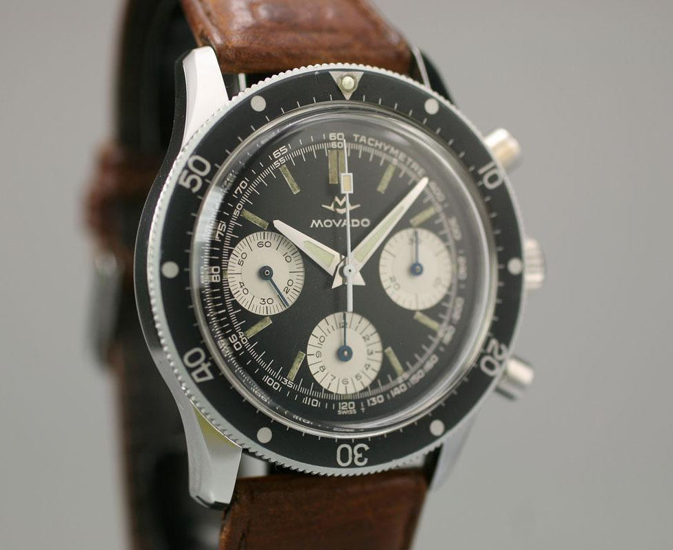 1960's Movado Chronograph Super Sub-Sea Chronograph Wrist Watch