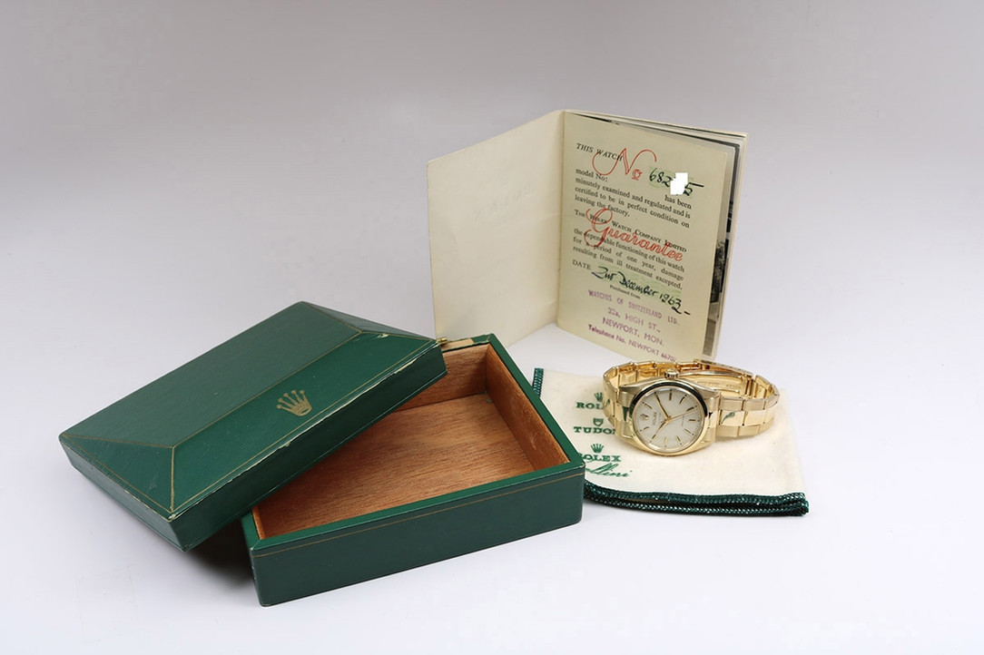 1960 Rolex 9kt Gold Oyster Precision Wrist Watch Ref. 6426 With Box & Papers