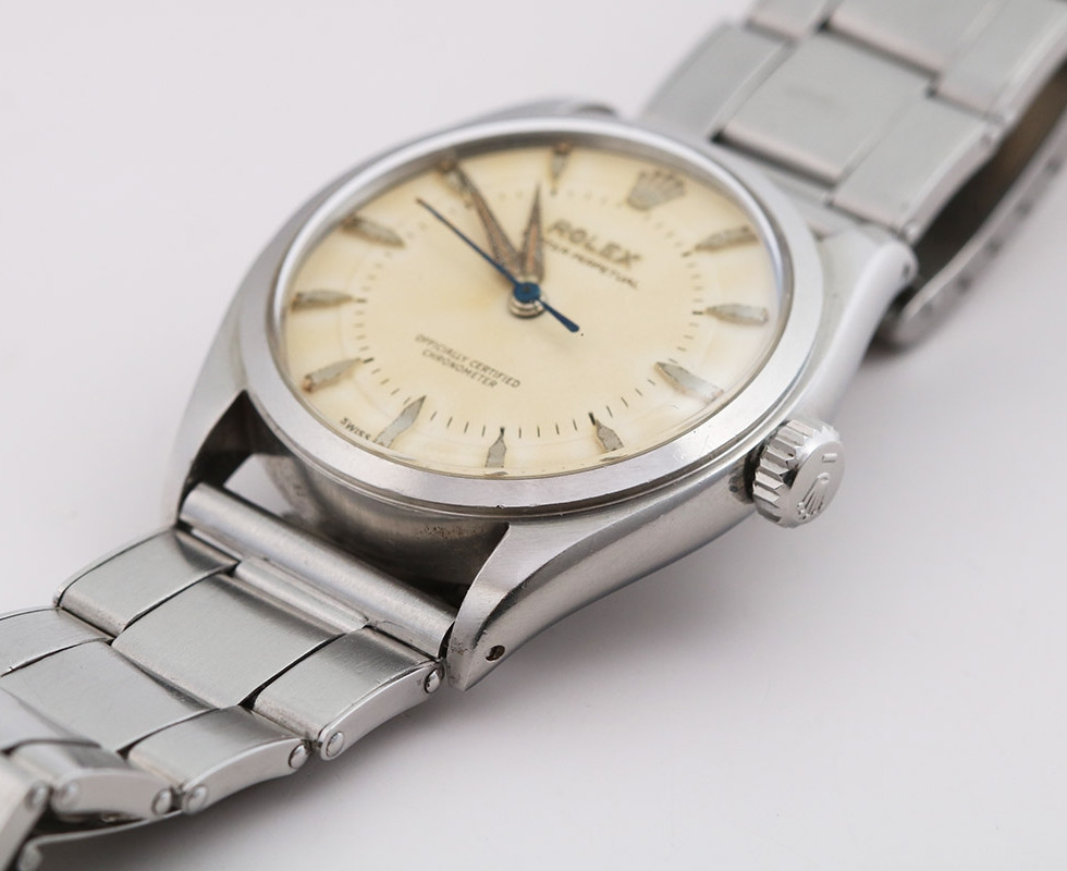 1952 Rolex Oyster Perpetual Stainless Steel Wrist Watch Ref. 6084