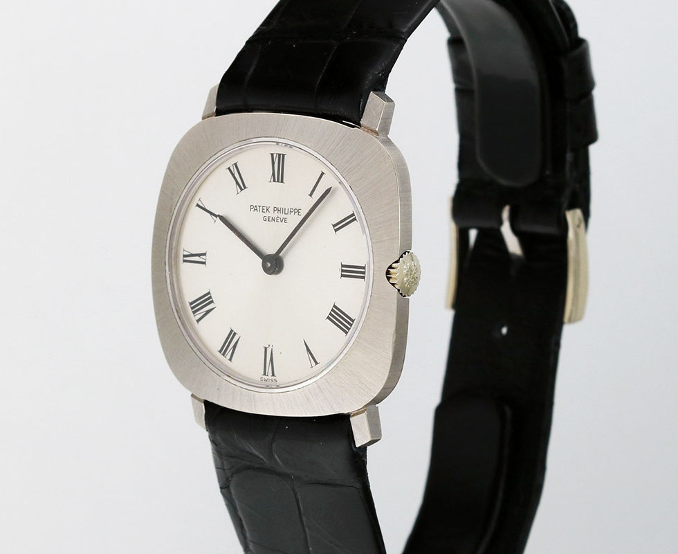 1968 Patek Philippe 18K White Gold Cushion Dress Watch Ref. 3543