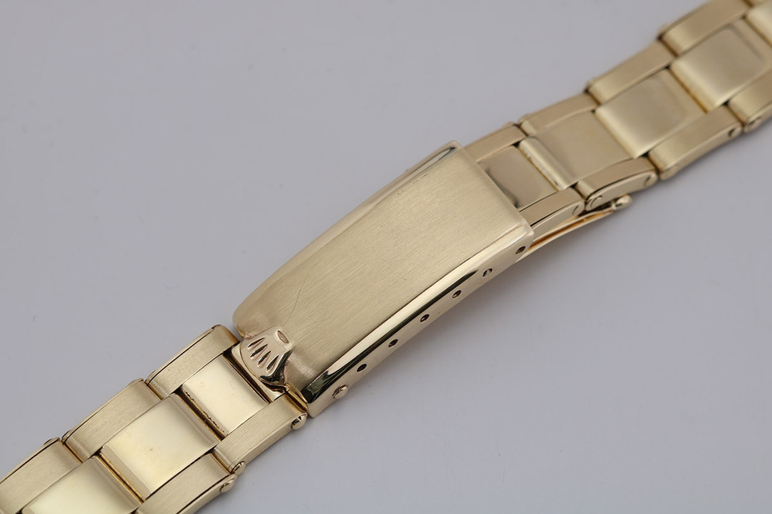 Gold Bracelet Of 1960 Rolex 9kt Gold Oyster Precision Wrist Watch Ref. 6426