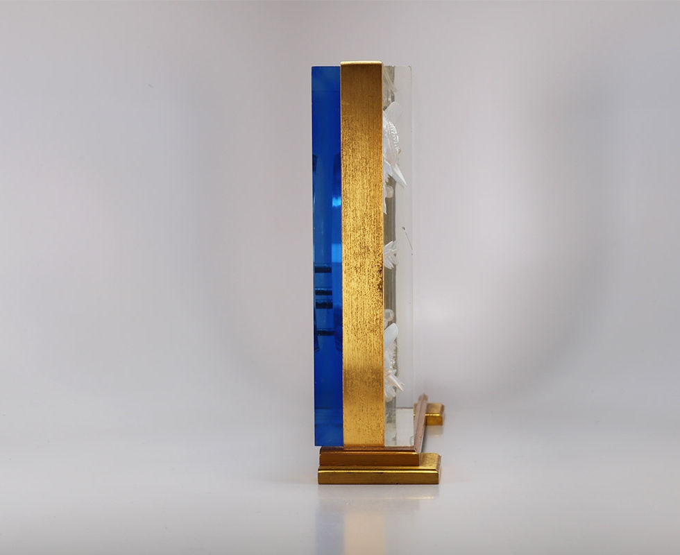 Side Of 1950's LeCoultre Aquarium Lucite Clock