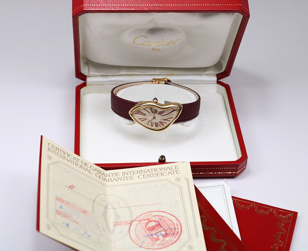 1994 Cartier Crash Pink Gold Limited Edition Wrist Watch Of 40 Pieces For The Hong Kong Market Box & Certificate