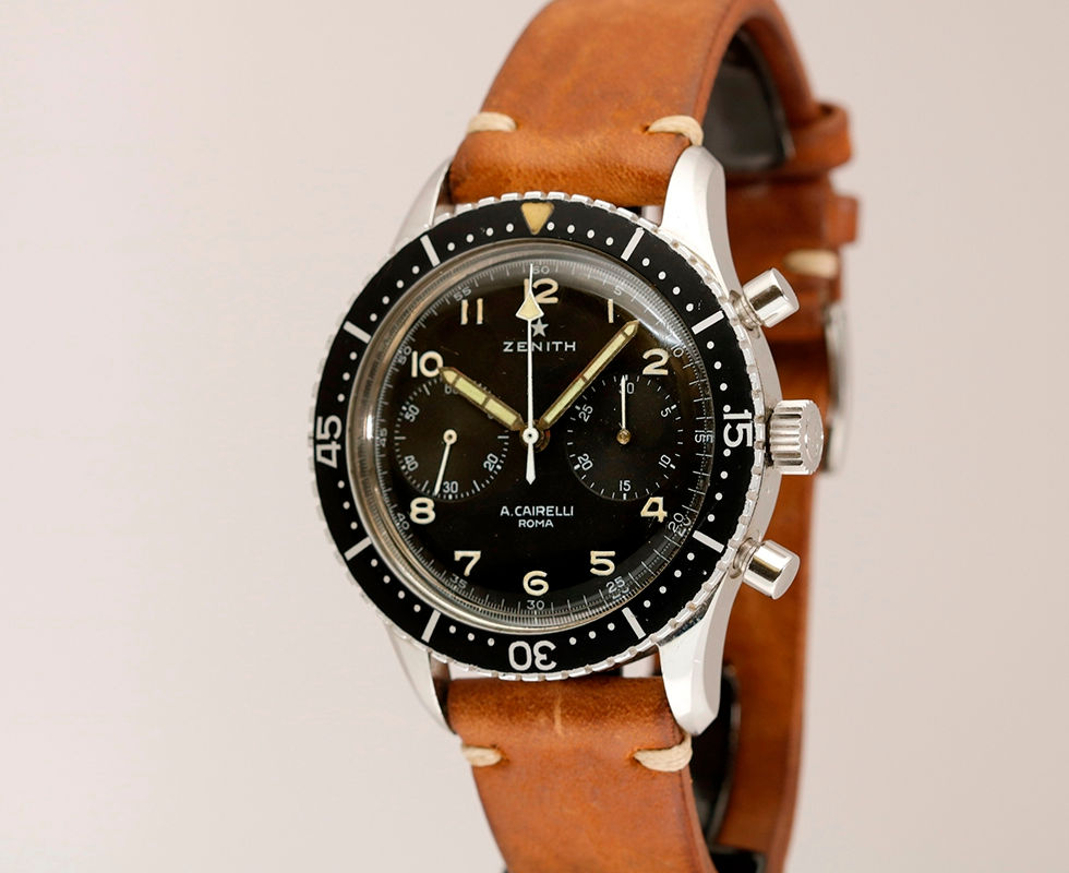 1960's Zenith A. Cairelli Roma A.M.I. Military Chronograph CP-2