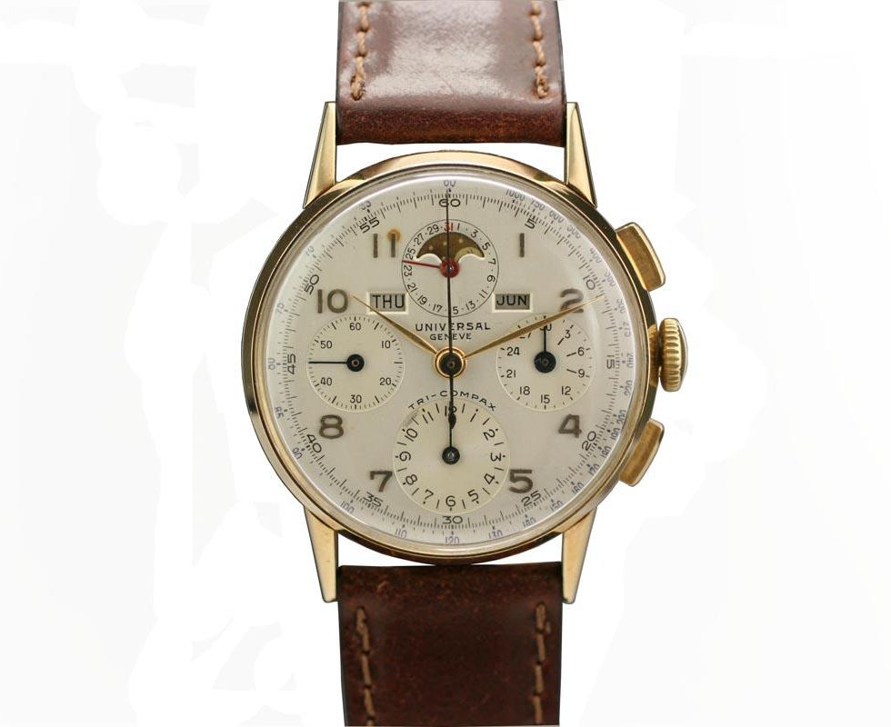 1950's Gold Universal Geneve Tri-Compax Ref. 52502