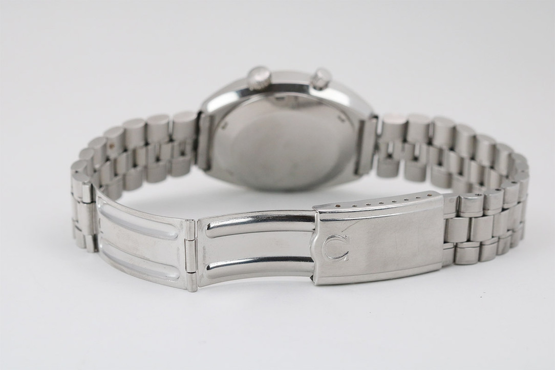 Back Of 1969 Omega Stainless Steel Chronostop Stainless Steel Wrist Watch Ref. 146.009