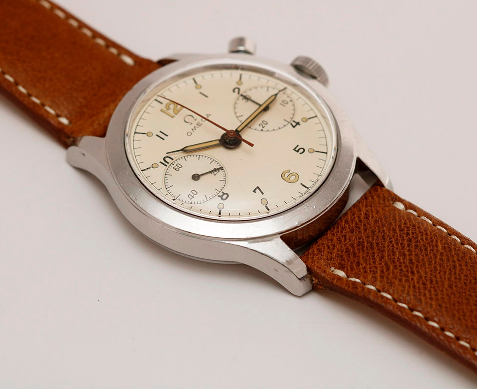 1962 Omega Royal Canadian Air Force Vintage Military Single Button Chronograph Wrist Watch