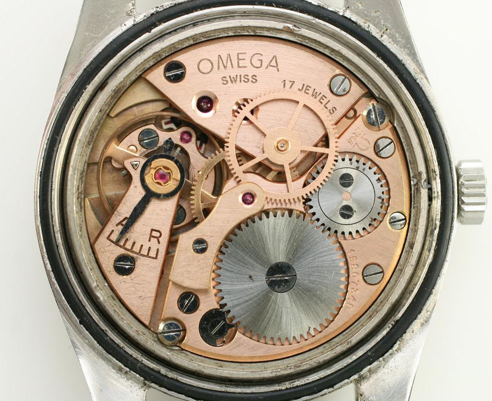 Caliber 284 Movement In Omega Railmaster reference 2914-2 from the 1950's