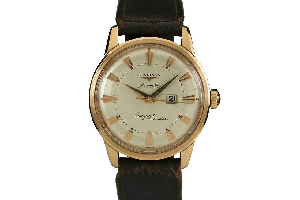 1960's 18k Gold Longines Conquest Calendar Watch