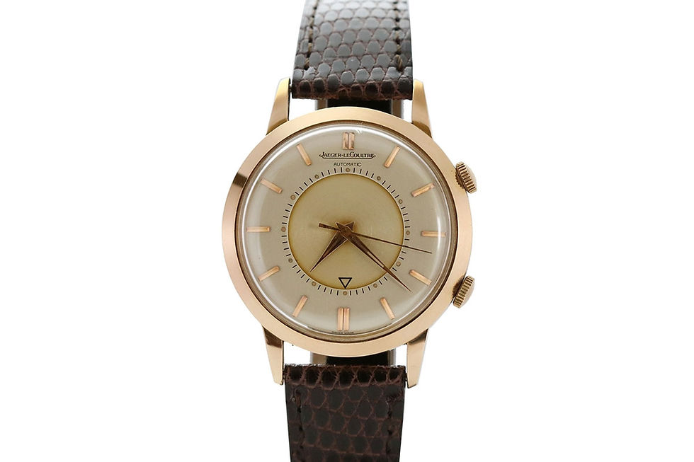 1960's Jaeger LeCoultre Memovox 18K Rose Gold Wrist Watch