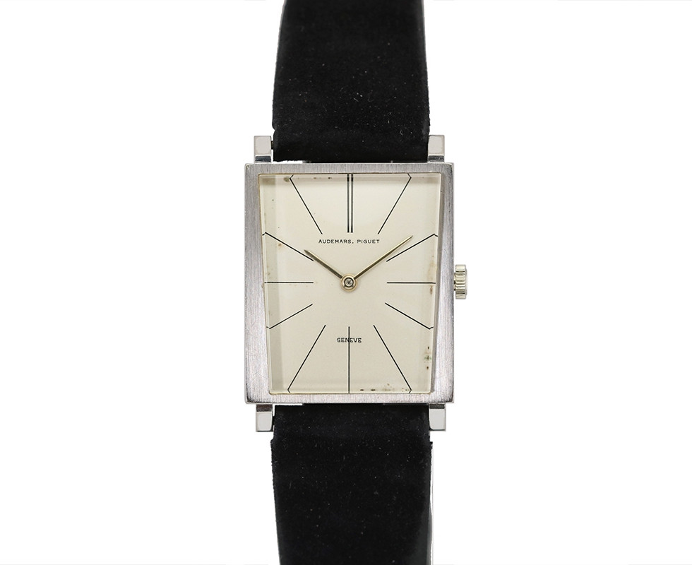 Audemars Piguet White Gold Rectangular Vintage Wristwatch
