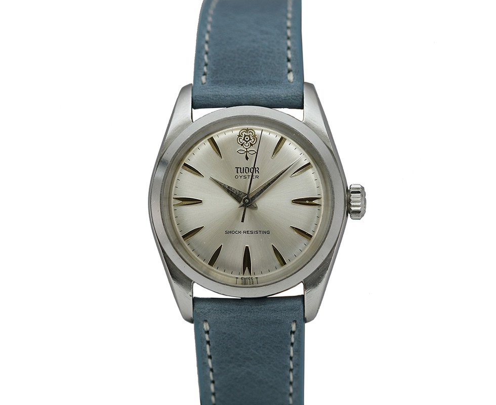 Tudor 'Large Rose' Stainless Steel Oyster Wrist Watch circa 1962