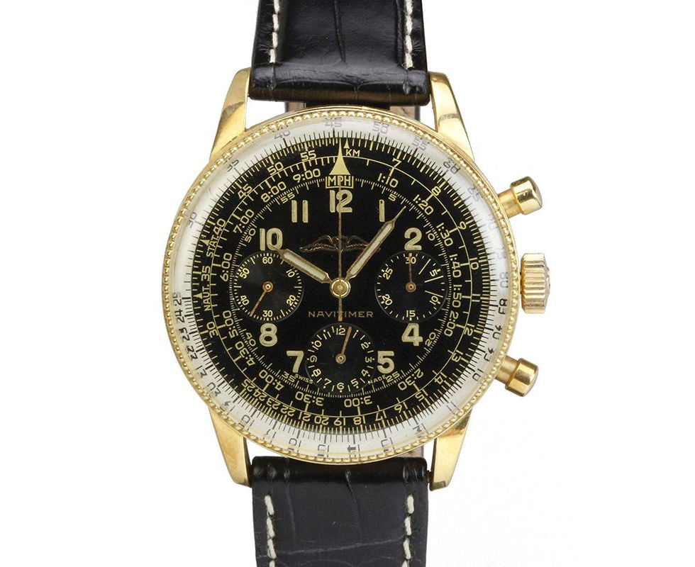 Early Breitling 18kt YG Navitimer