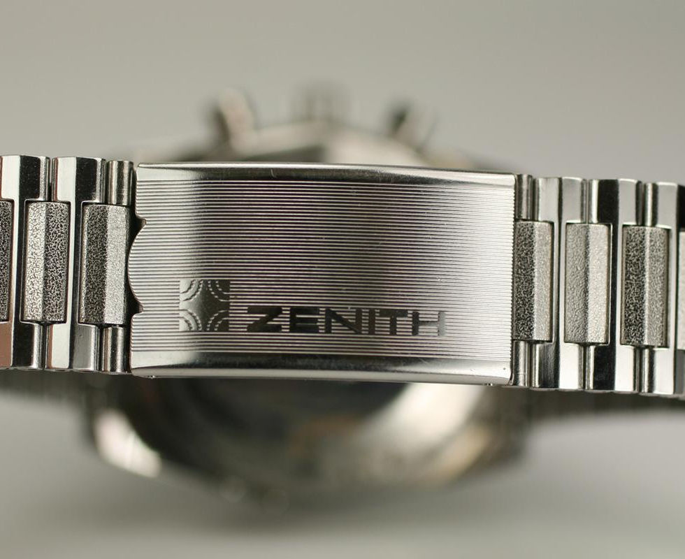 Bracelet on 1970's Zenith Espada El Primero Chronograph Moon Phases Day Date Wrist Watch