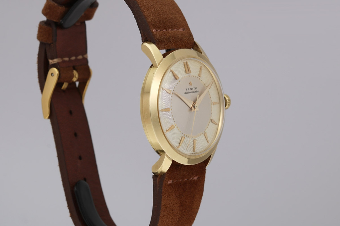 1950's Zenith 18k Yellow Gold Automatic Bumper Watch
