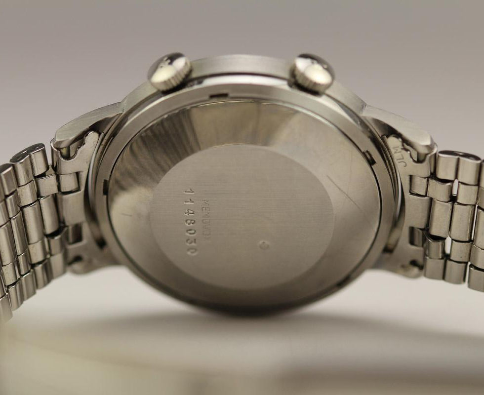 Case Back Of Jaeger Lecoultre Memovox alarm watch from the 1960's