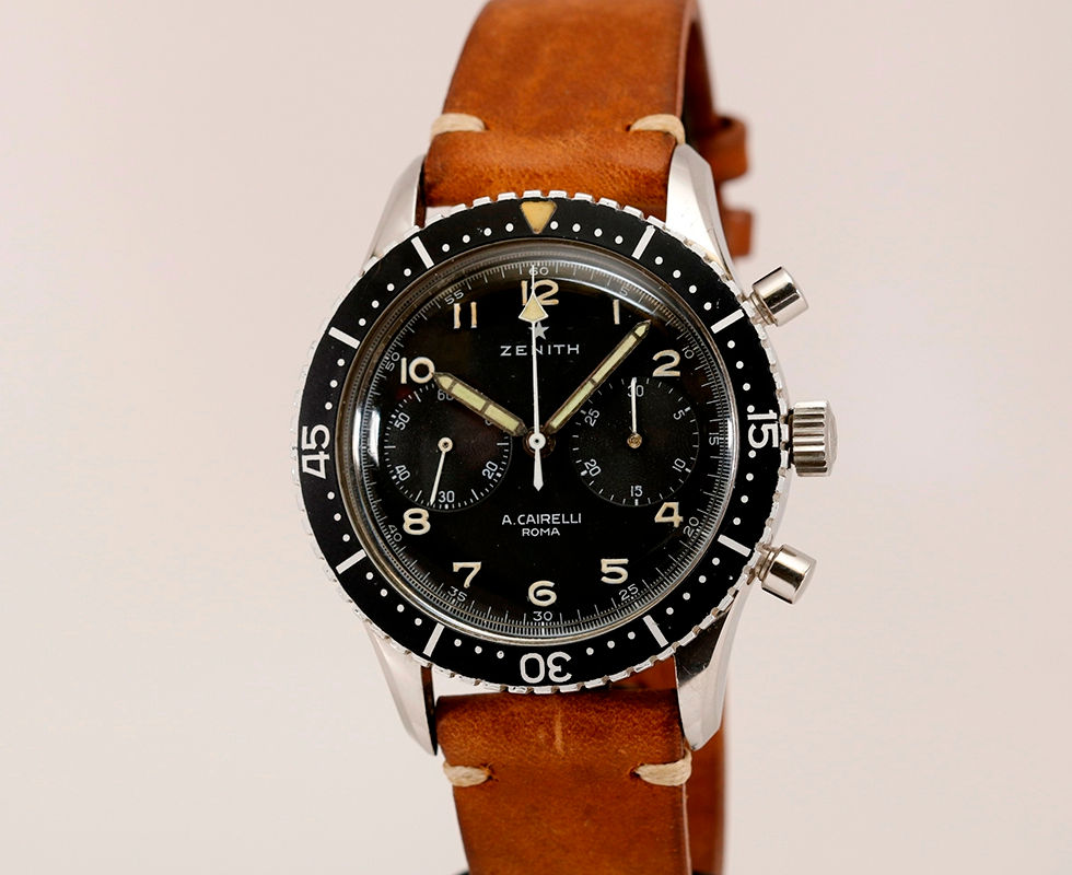 1960's Zenith A. Cairelli Roma A.M.I. Military Chronograph CP-2