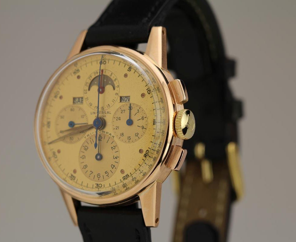 1950's Rose Gold Universal Geneve Tri-Compax Ref. 12253